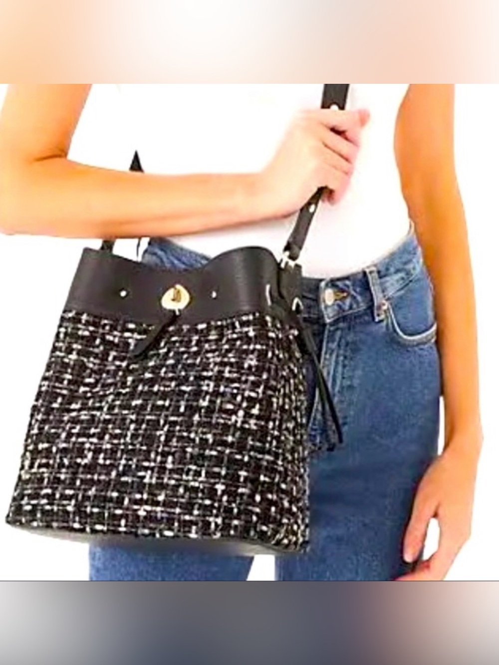 Kate Spade New York Marti Tweed Bucket Bag